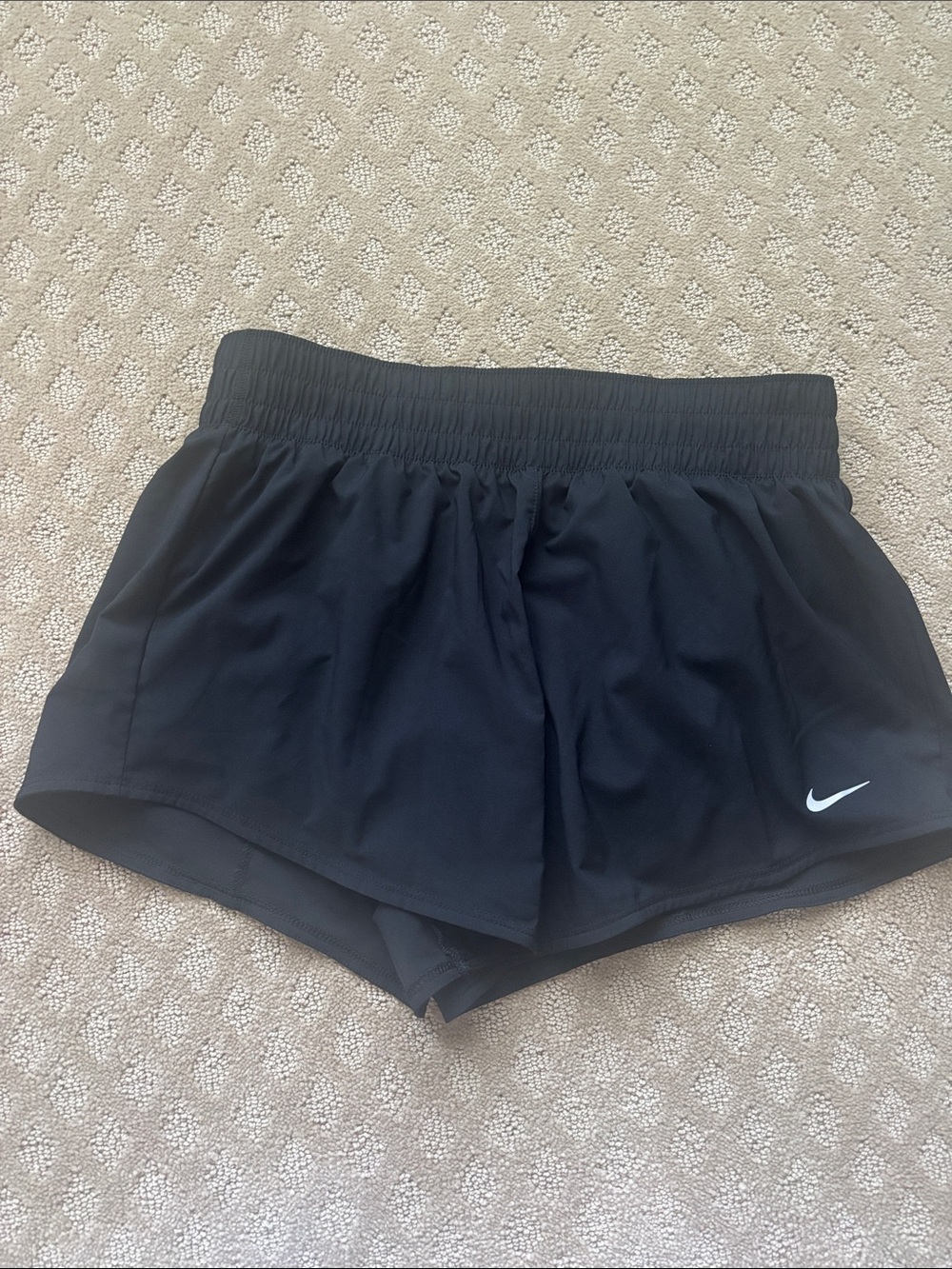 Nike Women’s Black Running Shorts with White Swoosh